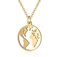 World Map Necklace