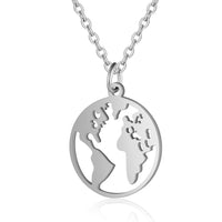 World Map Necklace