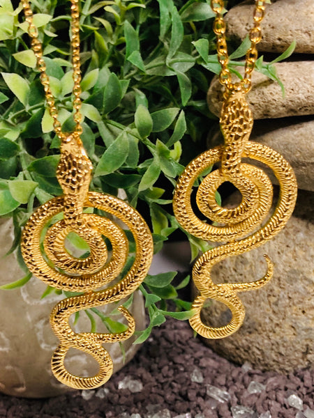 Golden Serpent Pendant